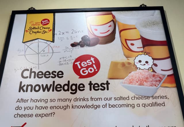 a poster found in a boba shop